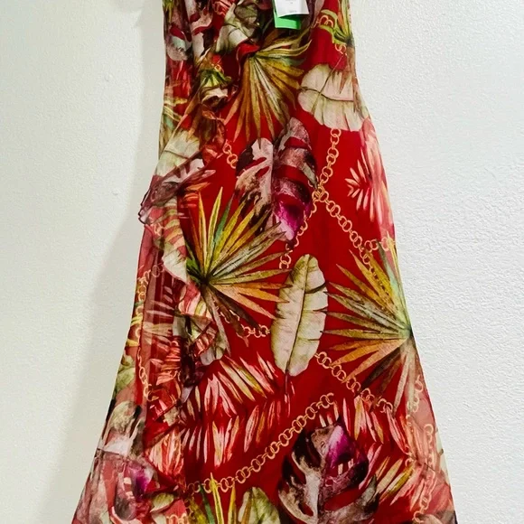 Guess Red Floral Maxi Dress - Picture 4 of 10